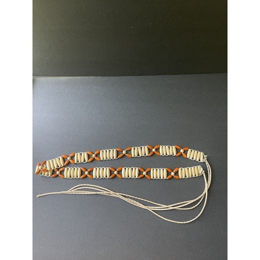 Bohemian Womens Wood Bead Festival One Size Boho Adjustable Hippie Aztec Belt